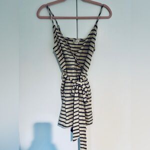 BillaBong Cotton Blend Stripe Belted Cream
Romper Size XS NWOT